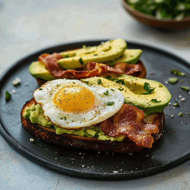 Avocado Bacon and Egg Toasts
