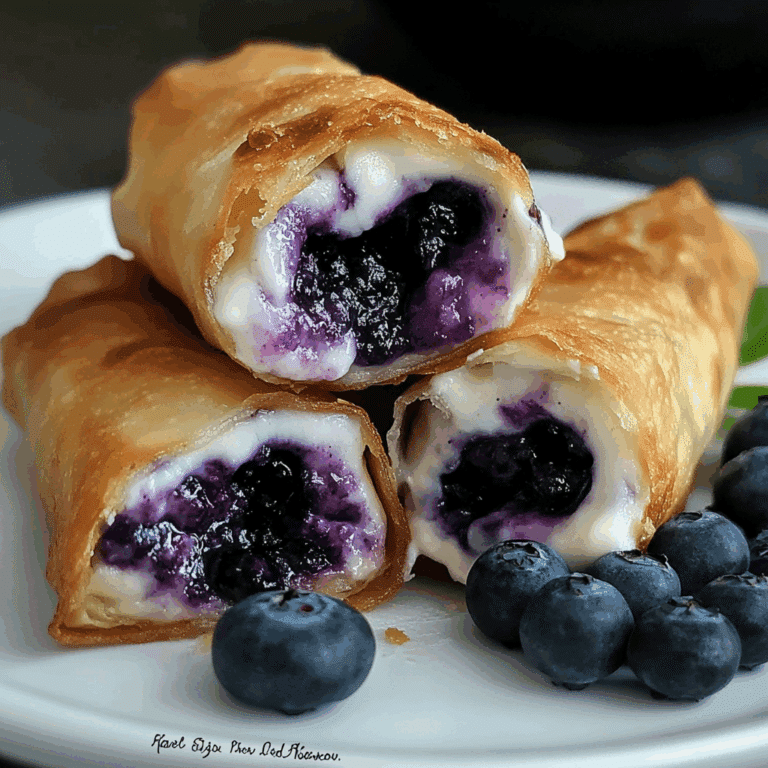 Blueberry Cream Cheese Egg Rolls