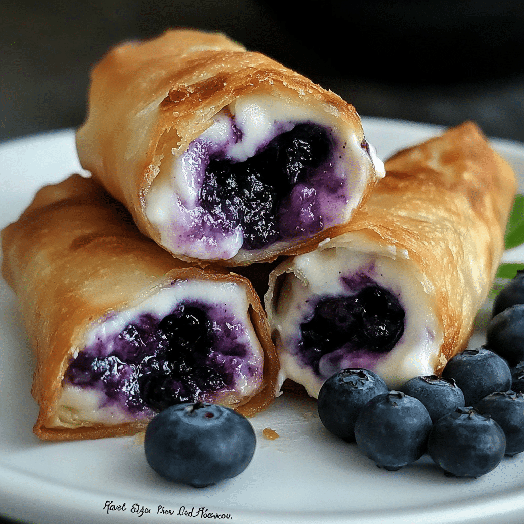 Blueberry Cream Cheese Egg Rolls