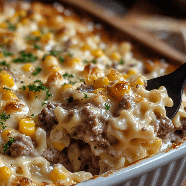 Creamy Ranch Beef and Sweet Corn Bowtie Casserole