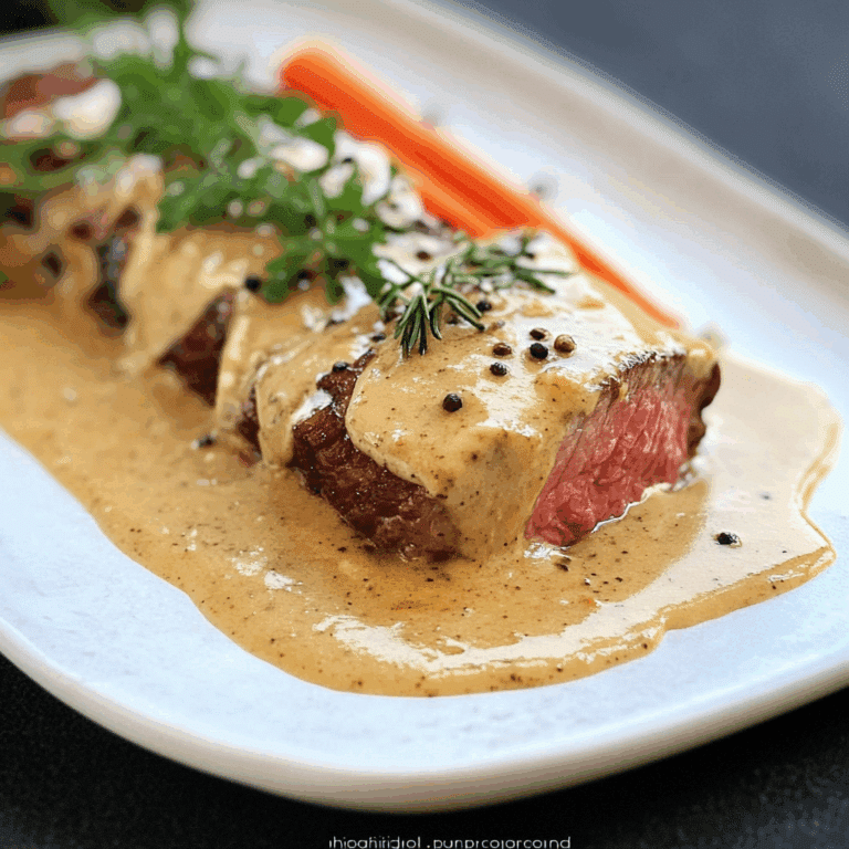 Filet Mignon with Peppercorn Sauce Recipe