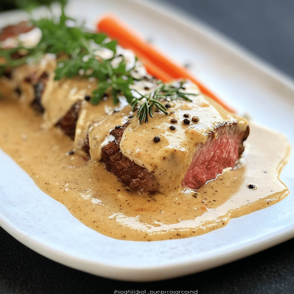 Filet Mignon with Peppercorn Sauce Recipe