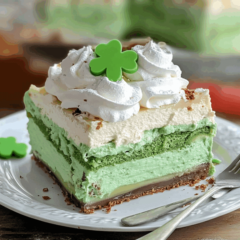 Shamrock Shake Dessert Lasagna