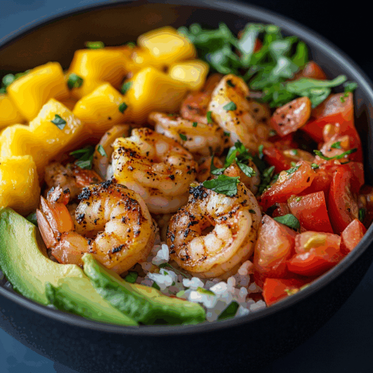 Shrimp Avocado Mango Bowls