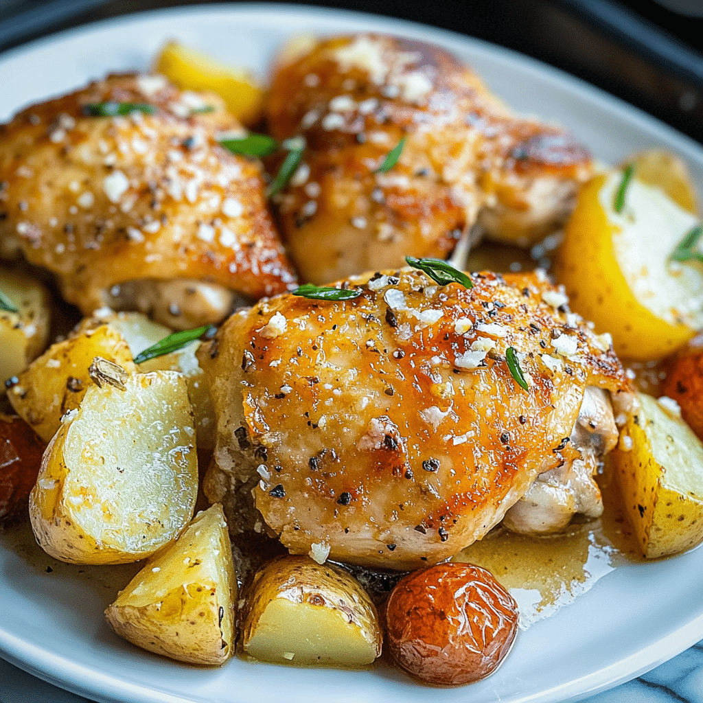 Slow Cooker Garlic Parmesan Chicken and Potatoes