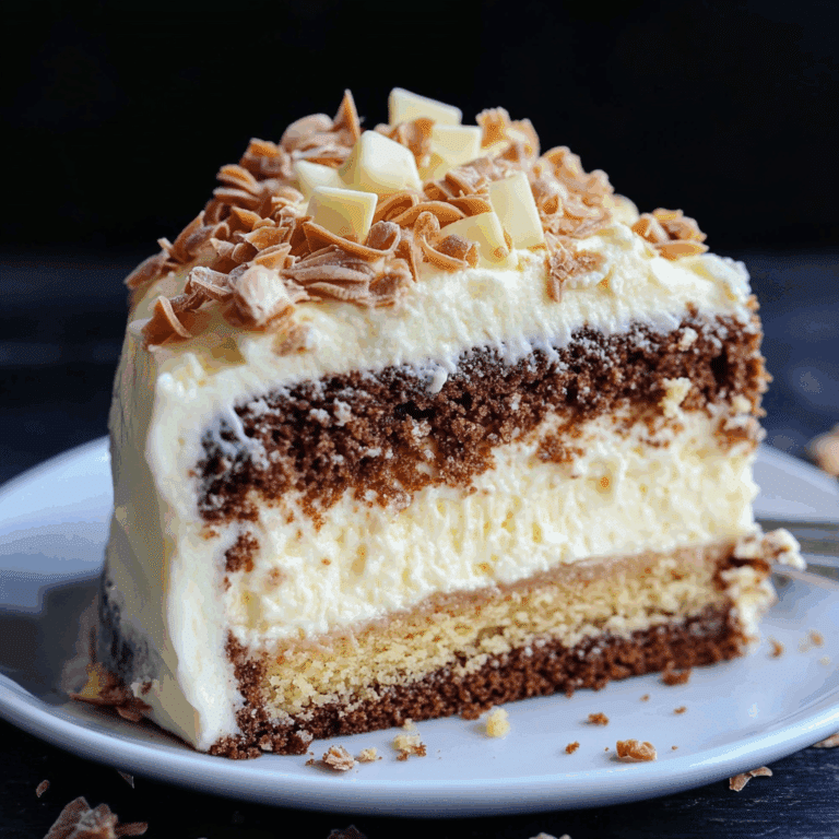White German Chocolate Cake with a Cheesecake Center