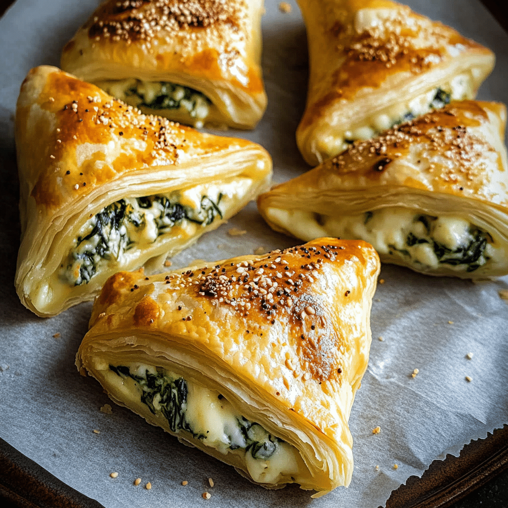 Cheese and Spinach Stuffed Pastry