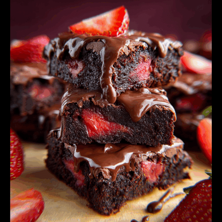 Chocolate Covered Strawberry Brownies