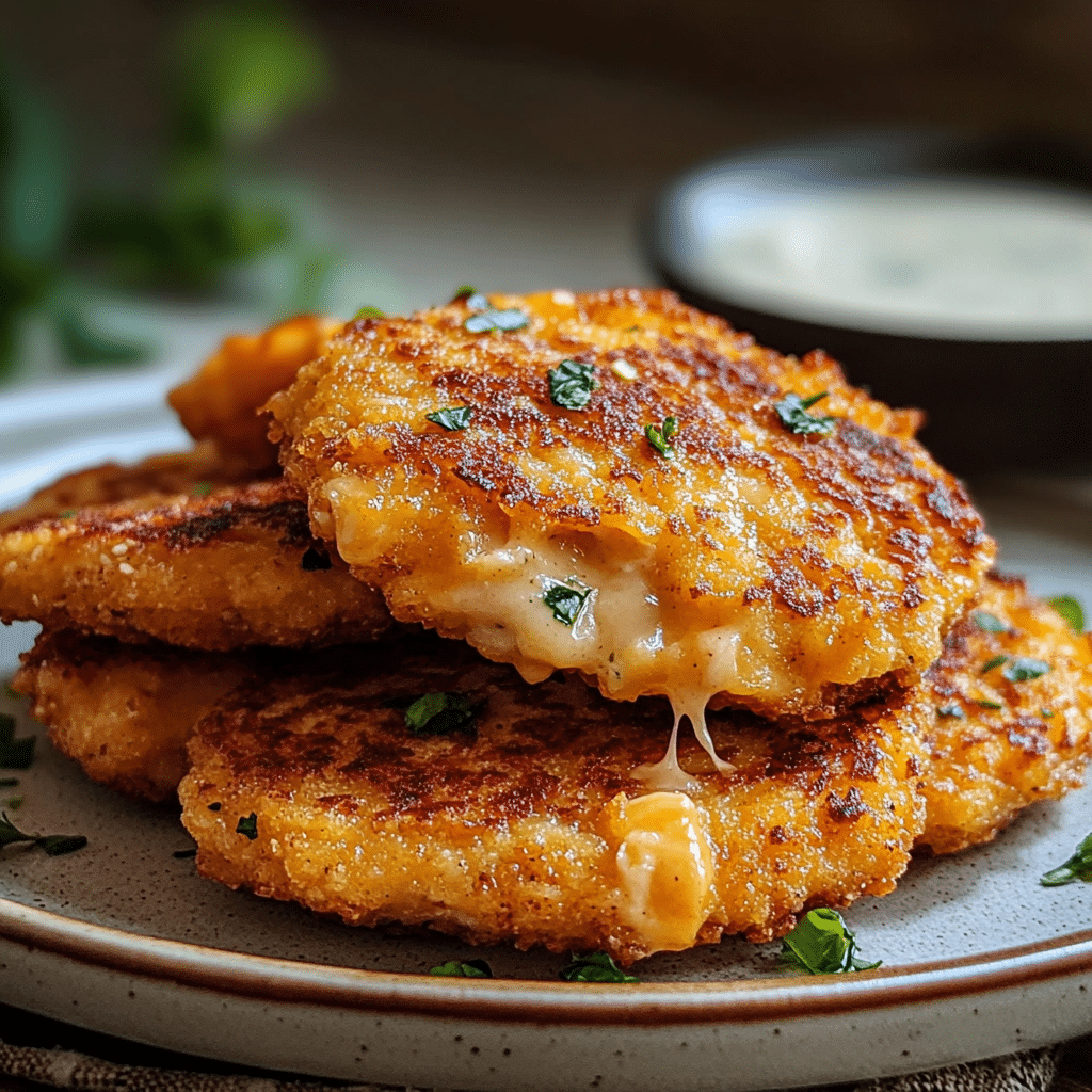 Crispy Cheesy Chicken Ranch Patties