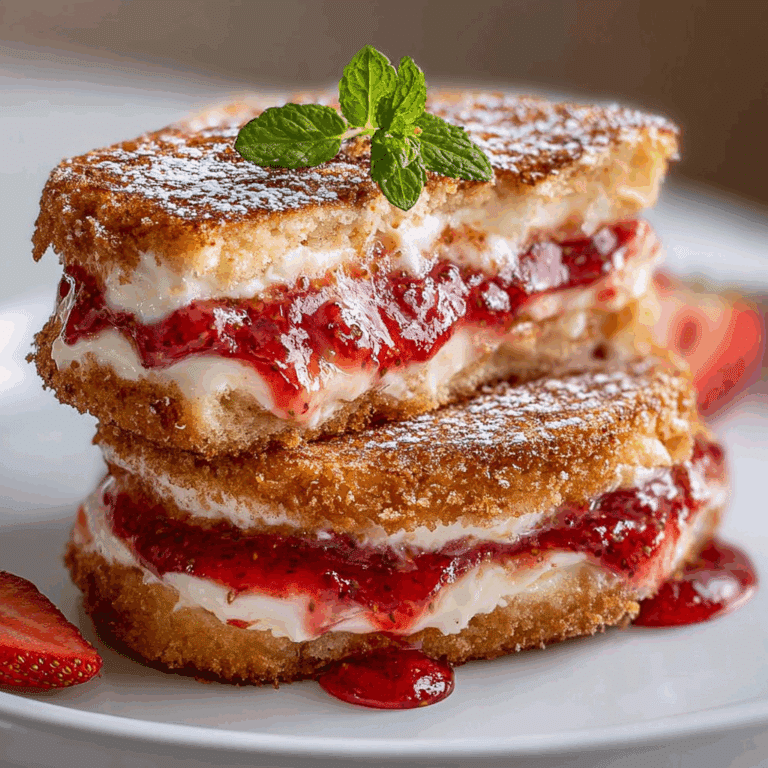 Fried Strawberry Cheesecake Sandwiches