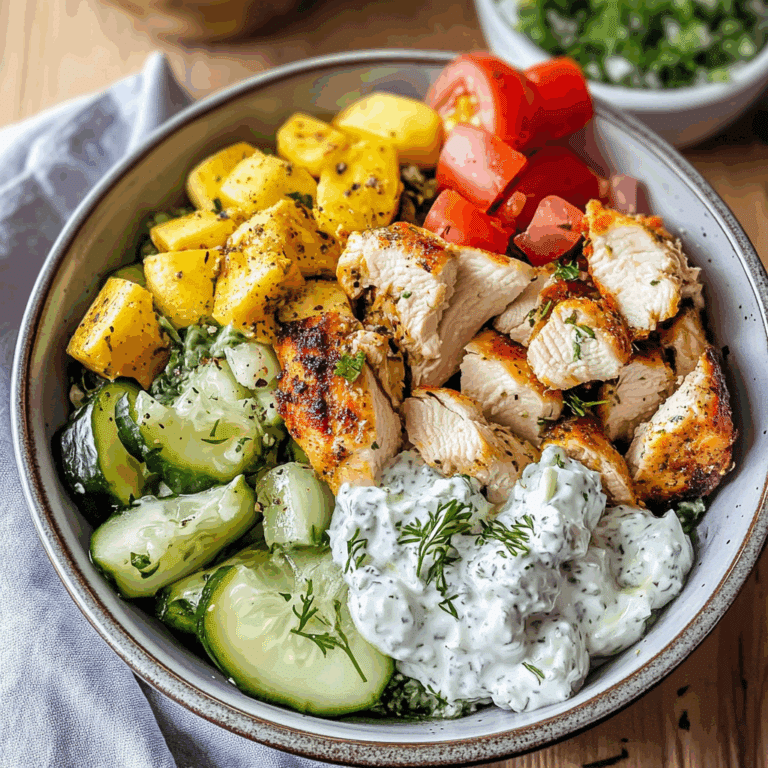 Greek Chicken Tzatziki Bowls Recipe