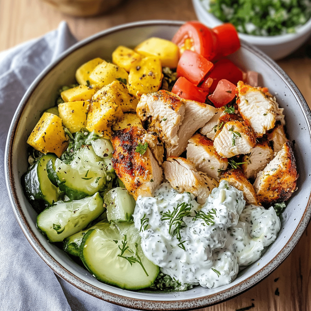 Greek Chicken Tzatziki Bowls Recipe