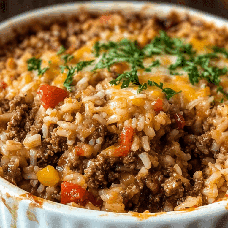 Ground Beef and Rice Casserole