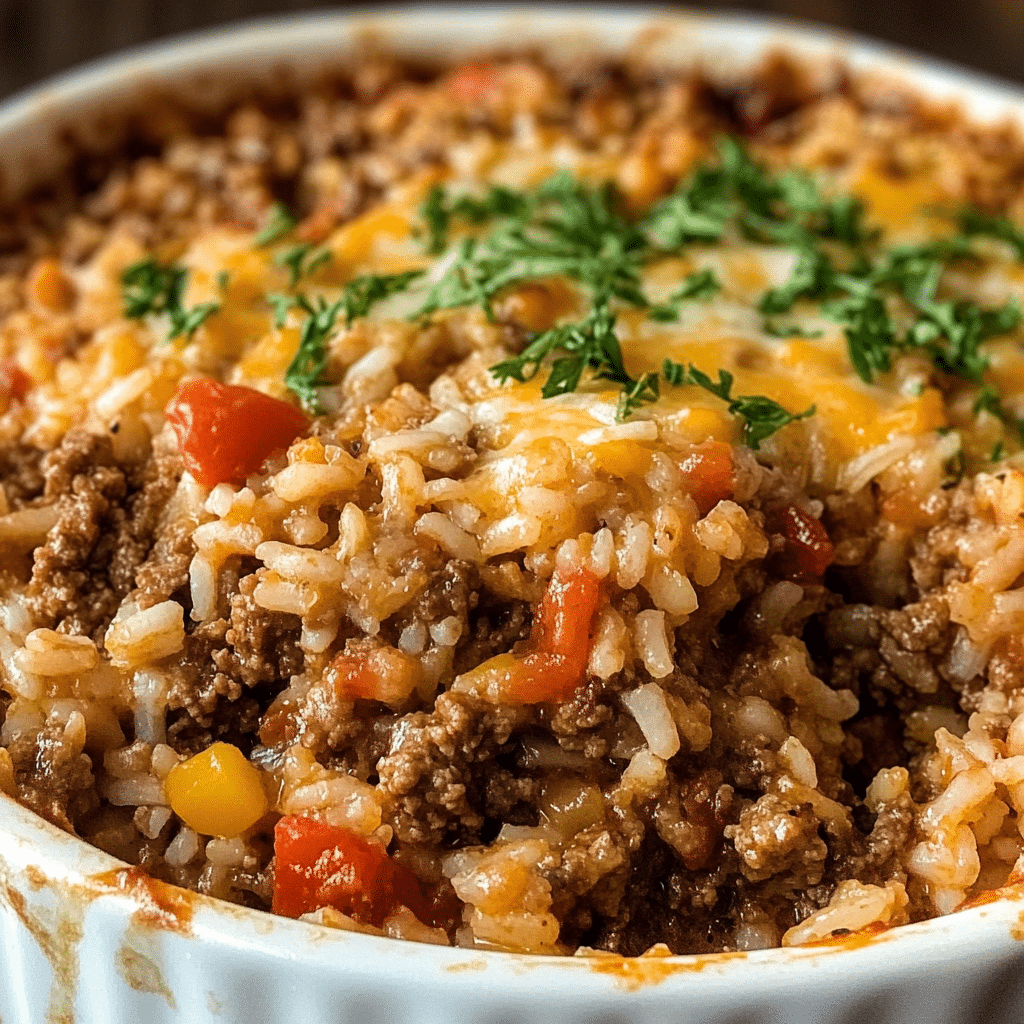Ground Beef and Rice Casserole