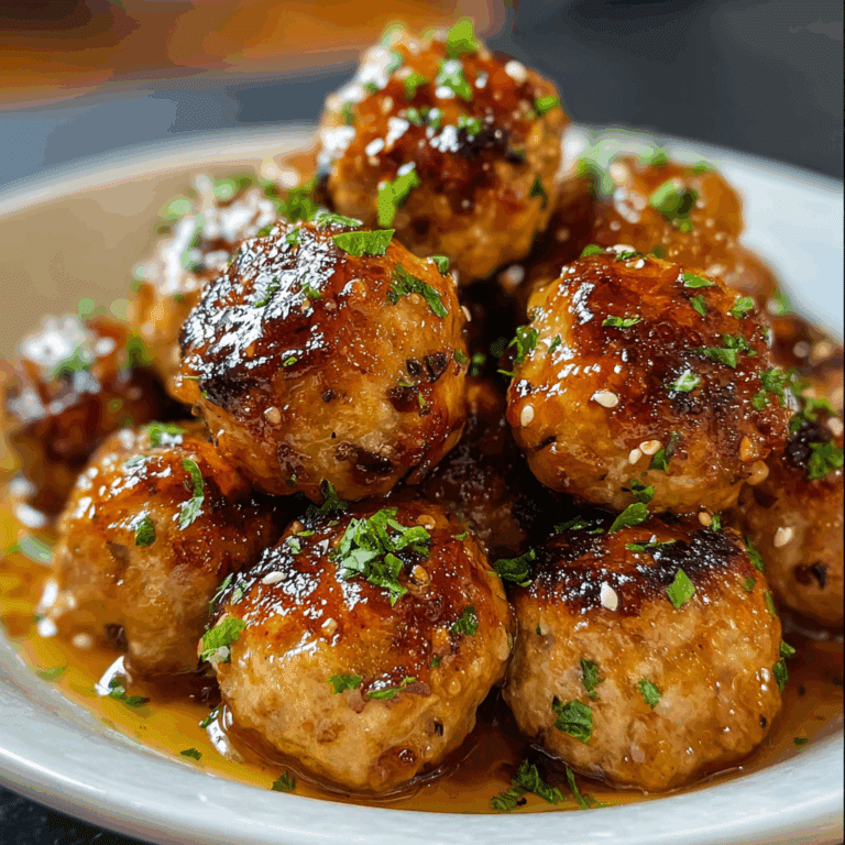 Honey Garlic Turkey Meatballs Recipe