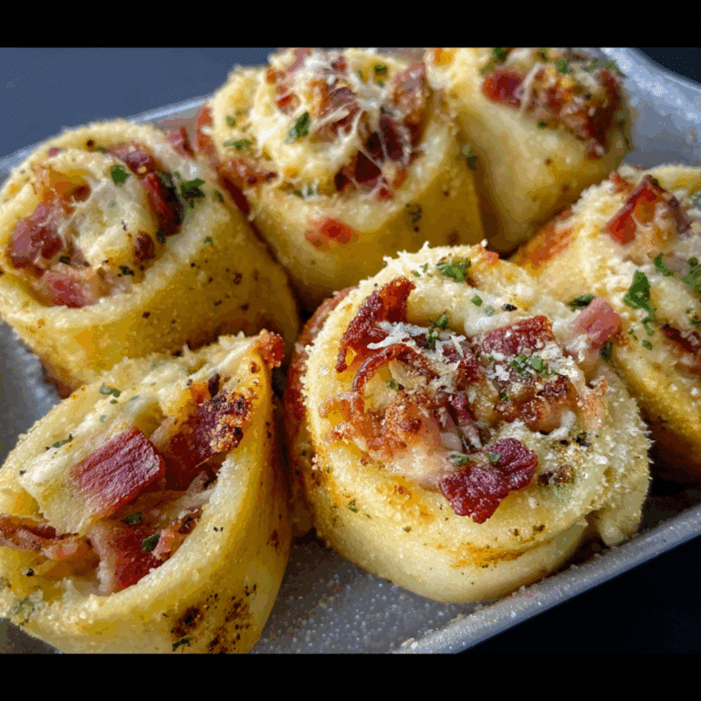 Ooey-Gooey Garlic Butter Bacon Ranch Pizza Rolls