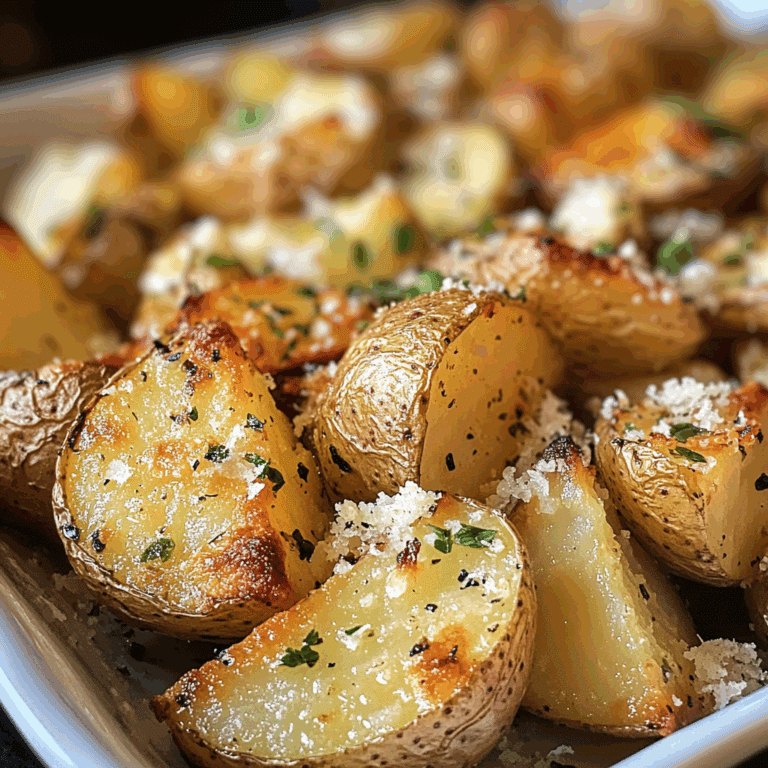 Roasted Garlic Butter Parmesan Potatoes