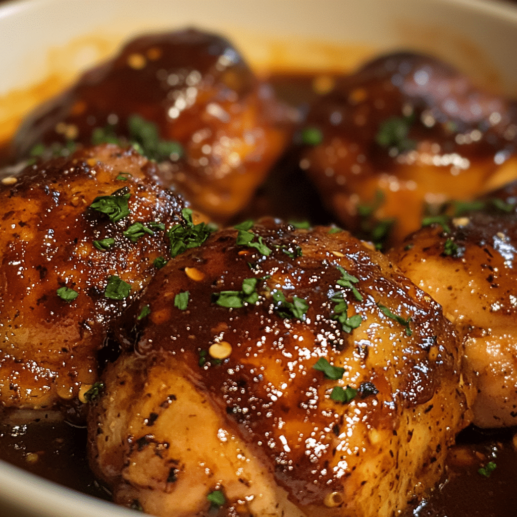 Slow Cooker BBQ Chicken Thighs