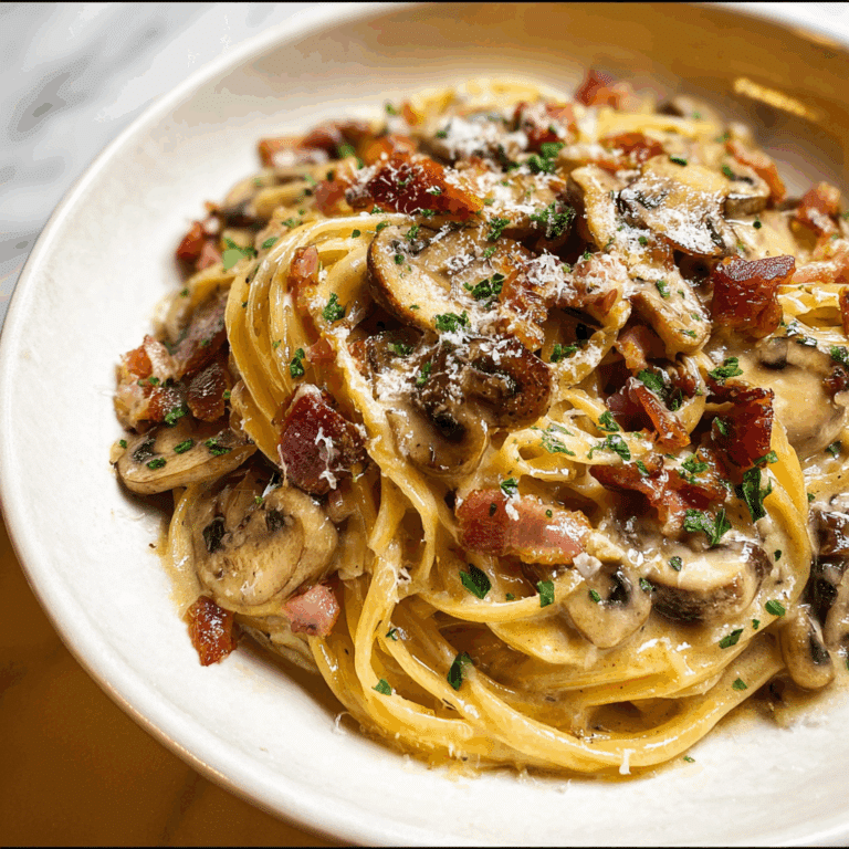 Creamy Bacon & Mushroom Pasta