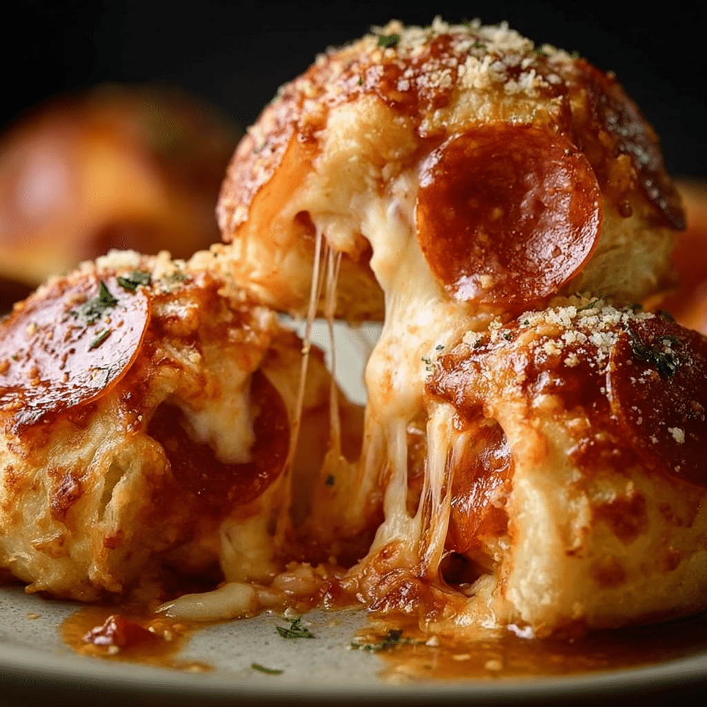 Gooey Pepperoni Pizza Bombs