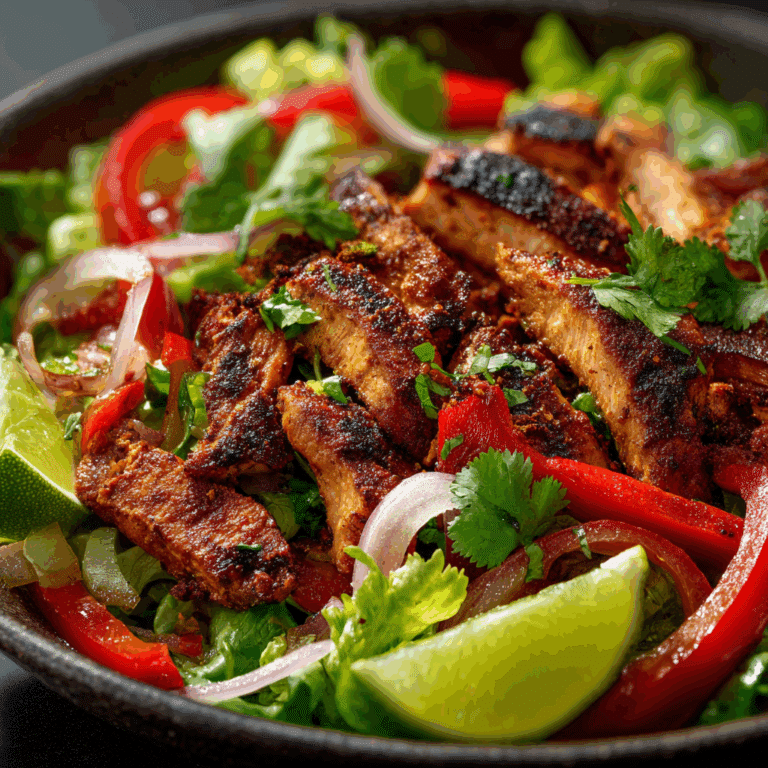 Grilled Chili Lime Chicken Fajita Salad