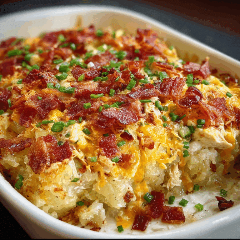 Loaded potato ranch chicken casserole