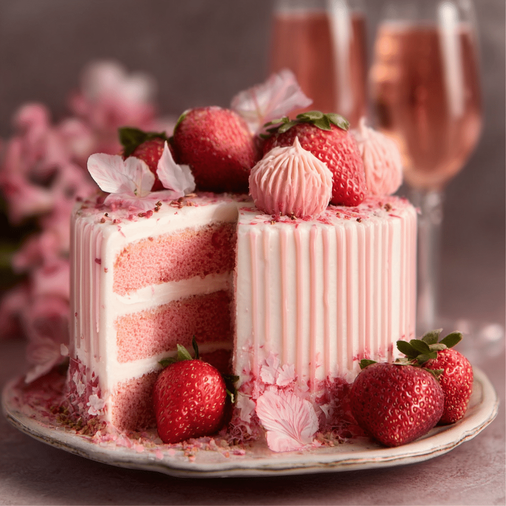 Pink Champagne Cake Recipe