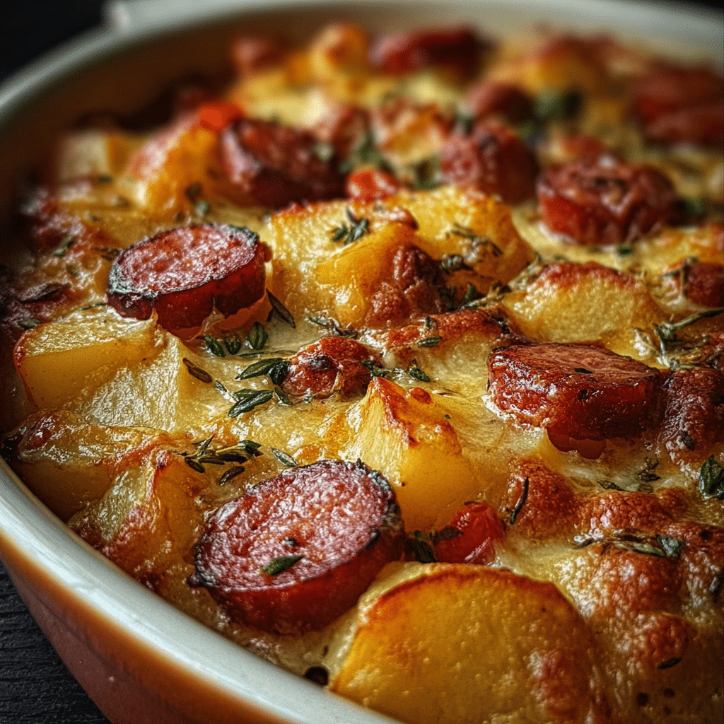 Smoked Sausage & Potato Casserole