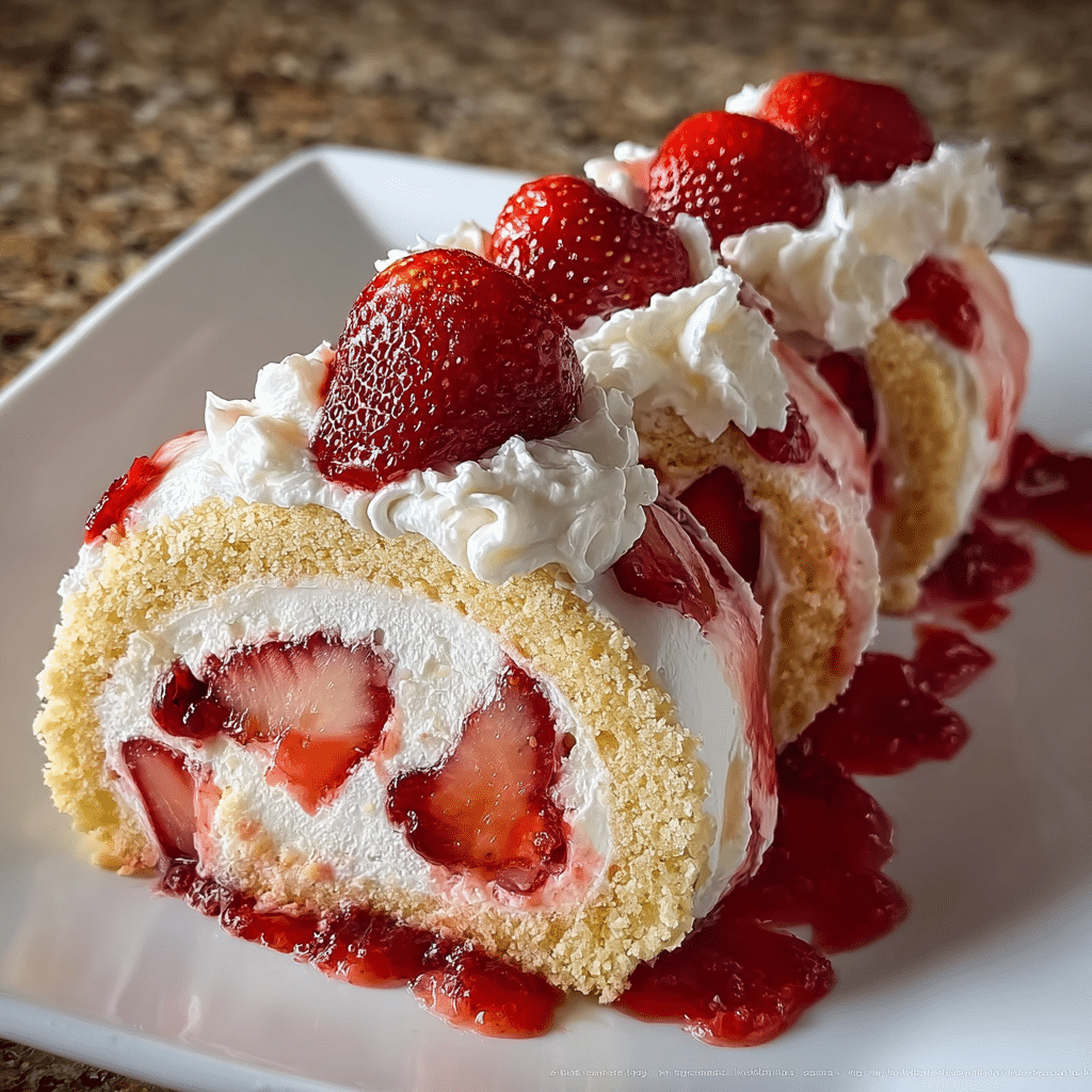 Strawberry Shortcake Cheesecake Rolls