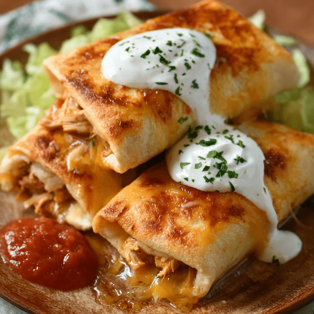 Baked Chicken Chimichangas