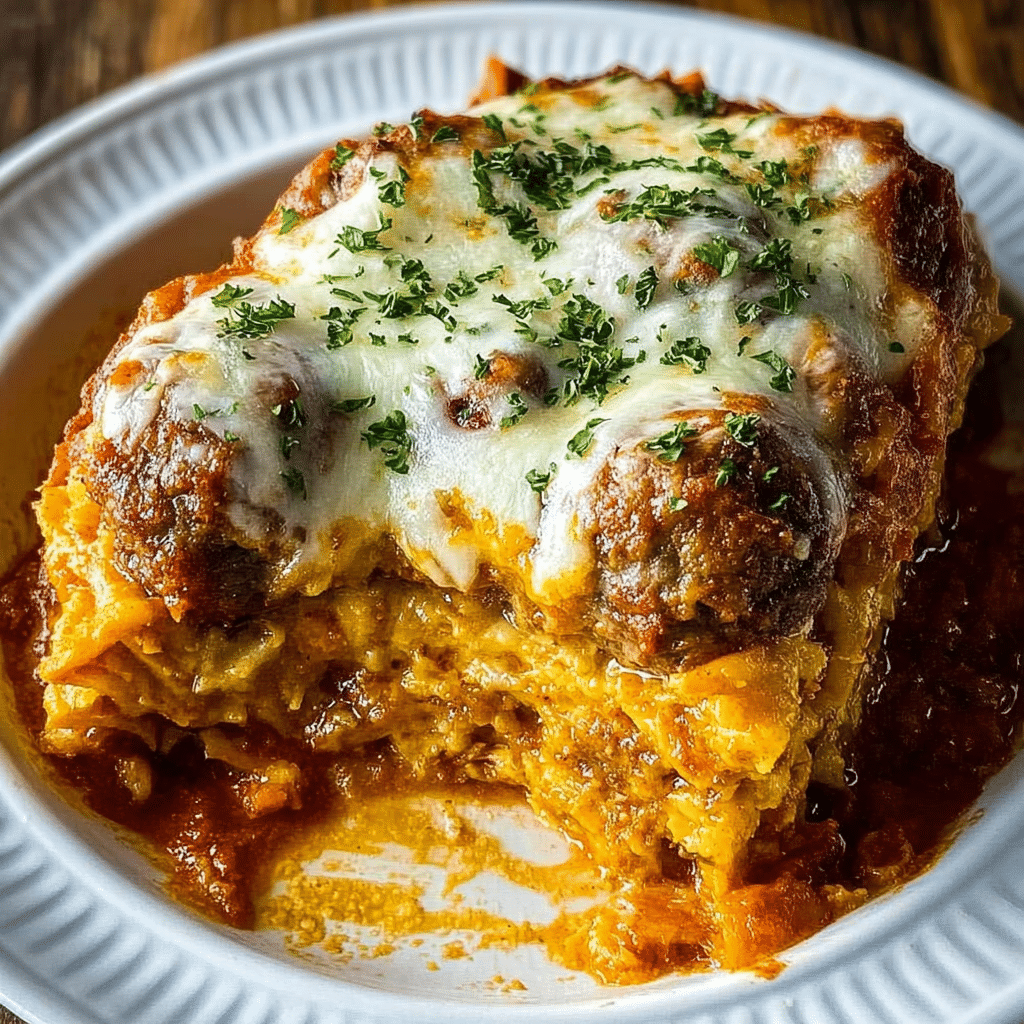 Layered Meatball Casserole