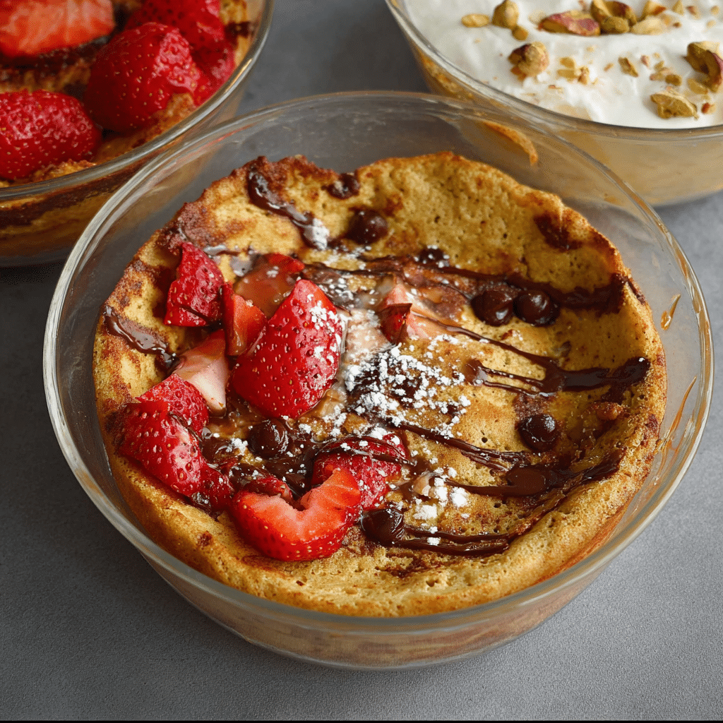 Baked Protein Pancake Bowl