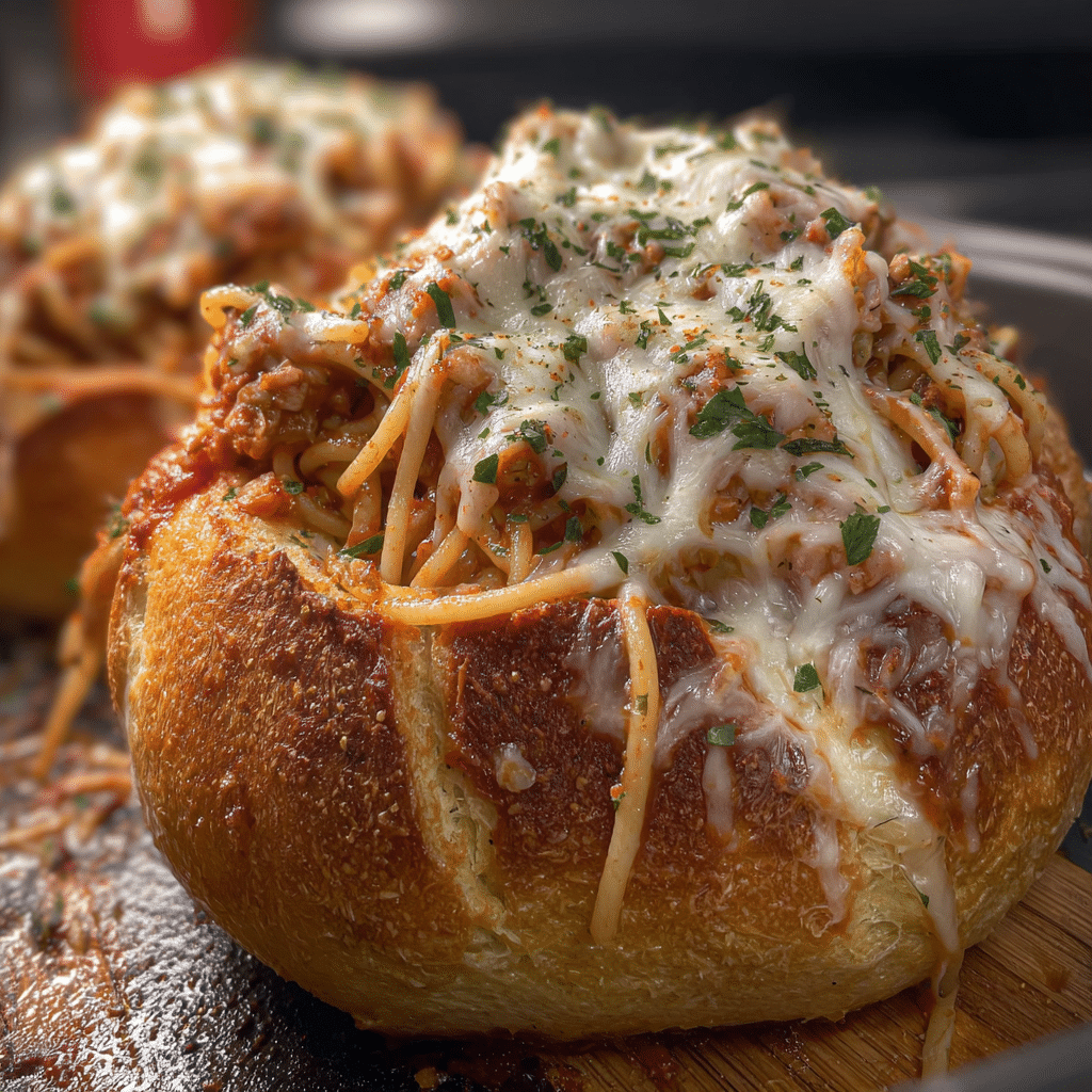 Bread Bowl Spaghetti