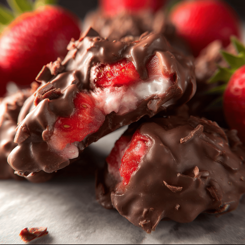 Chocolate Strawberry Yogurt Clusters