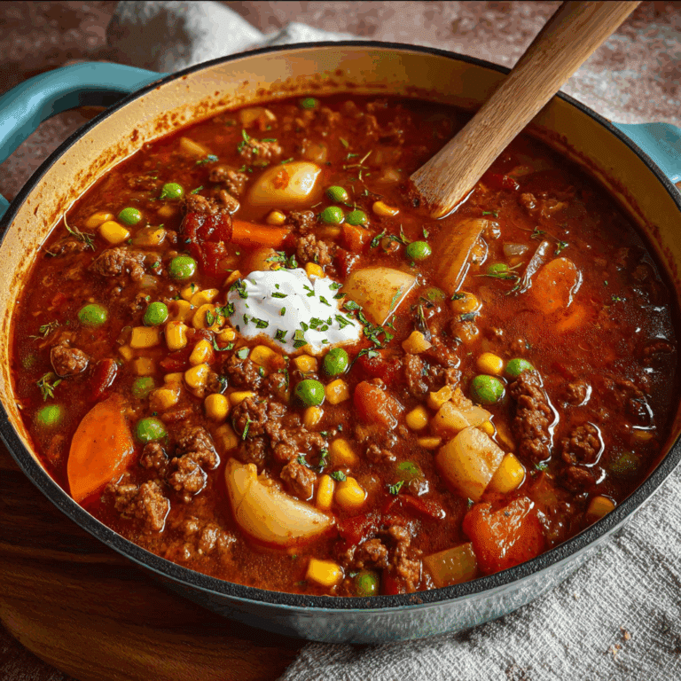 Cowboy Soup with Ground Beef