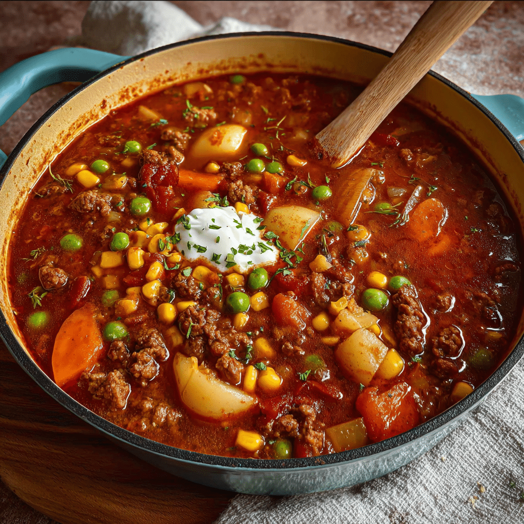 Cowboy Soup with Ground Beef