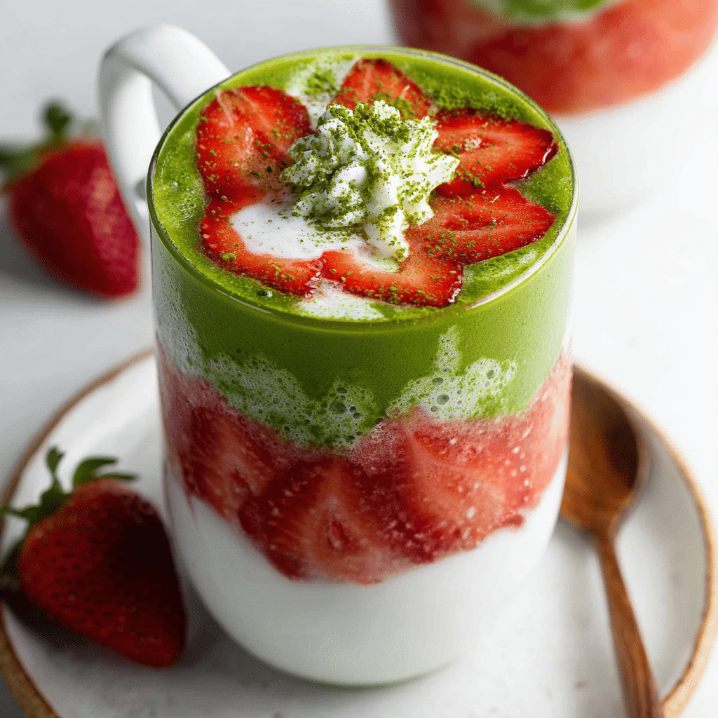 Strawberry Matcha Latte