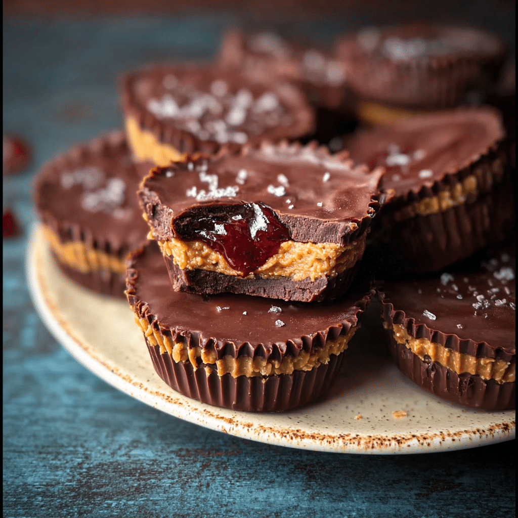 Vegan Peanut Butter & Jam Chocolate Cups