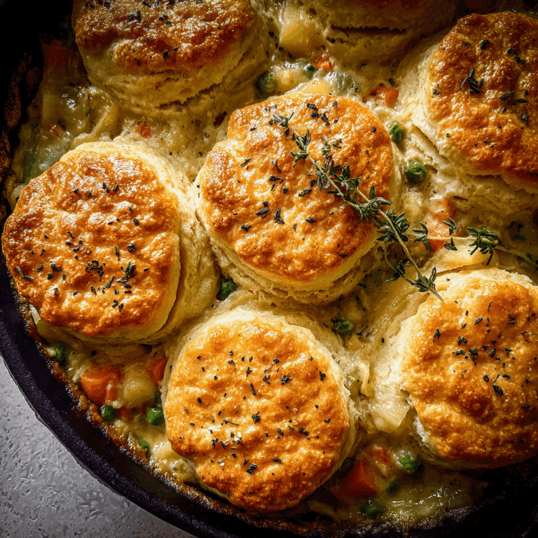 Biscuit Vegetable Pot Pie Casserole