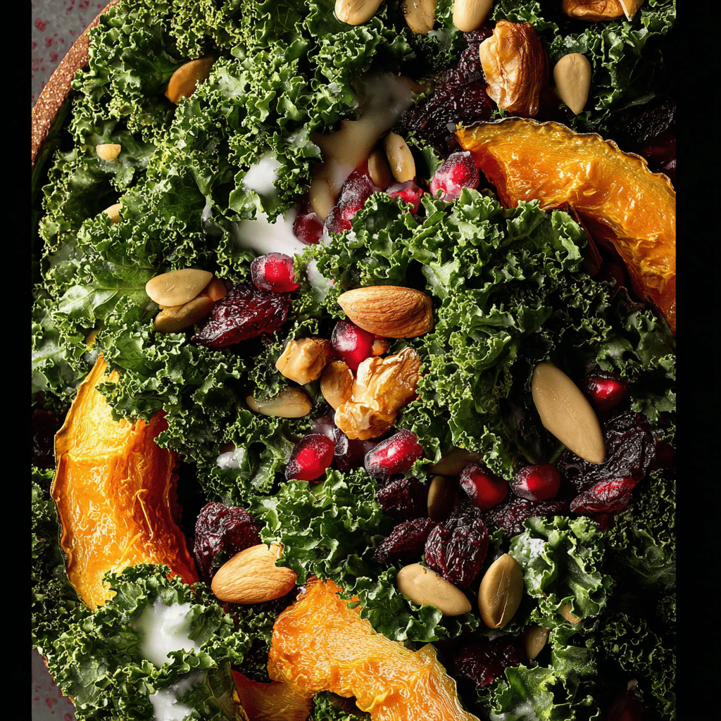 Fall Harvest Kale Salad