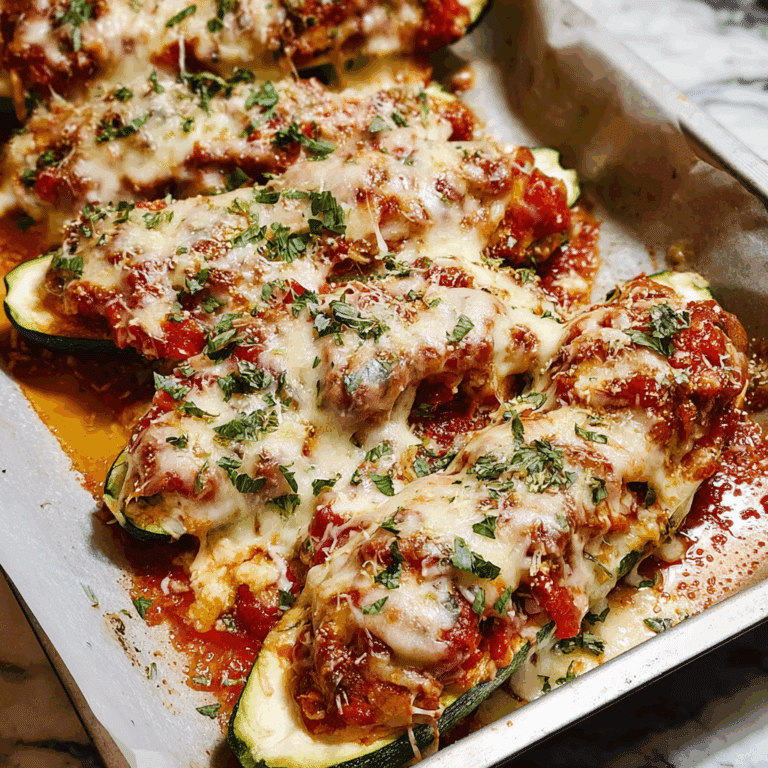 Lasagna Stuffed Zucchini Boats