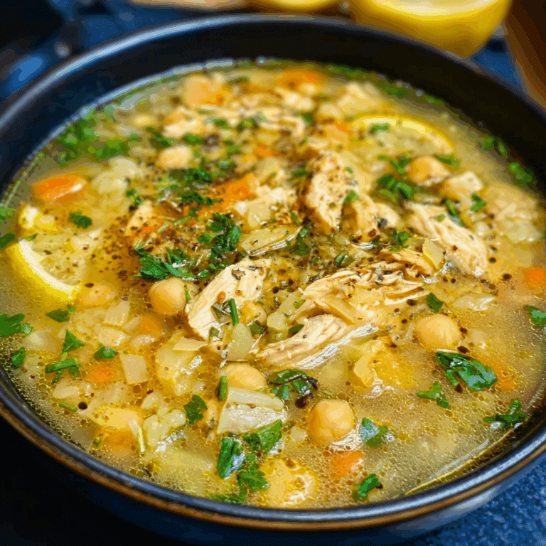 Lemon Chicken Chickpea Soup