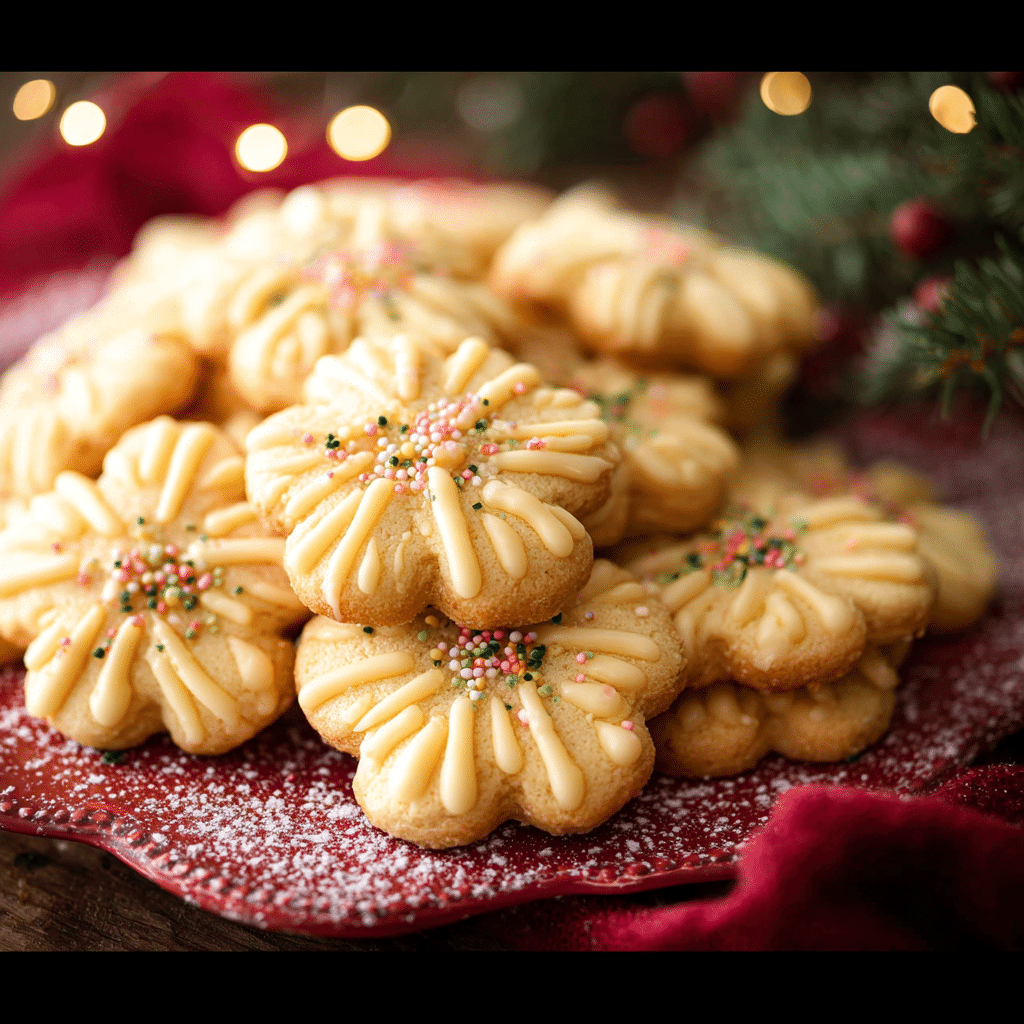Spritz Butter Christmas Cookies
