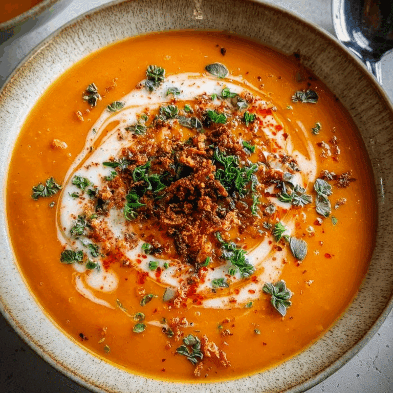 Sweet Potato Soup with Cumin and Crunchy Toppings