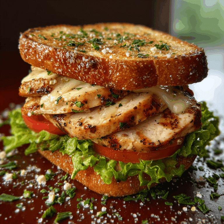 Garlic Butter Grilled Chicken Sandwich