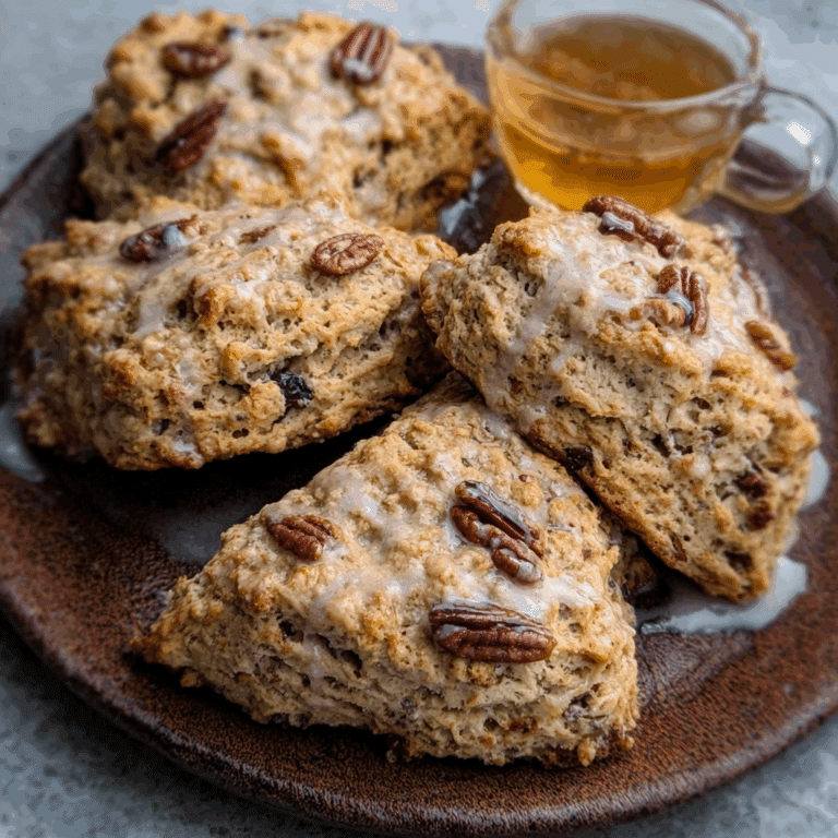 Maple Oatmeal Scones with Pecans and Currants