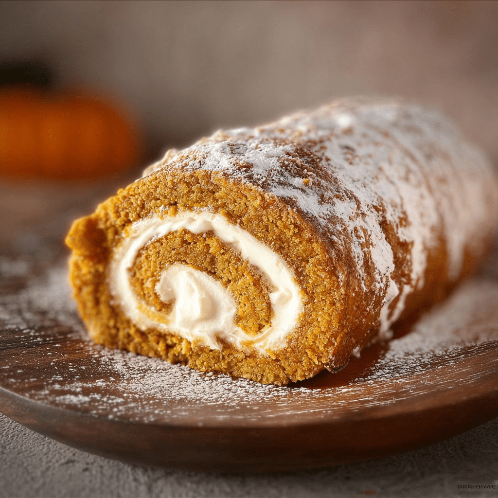 Pumpkin Roll with Cream Cheese Filling