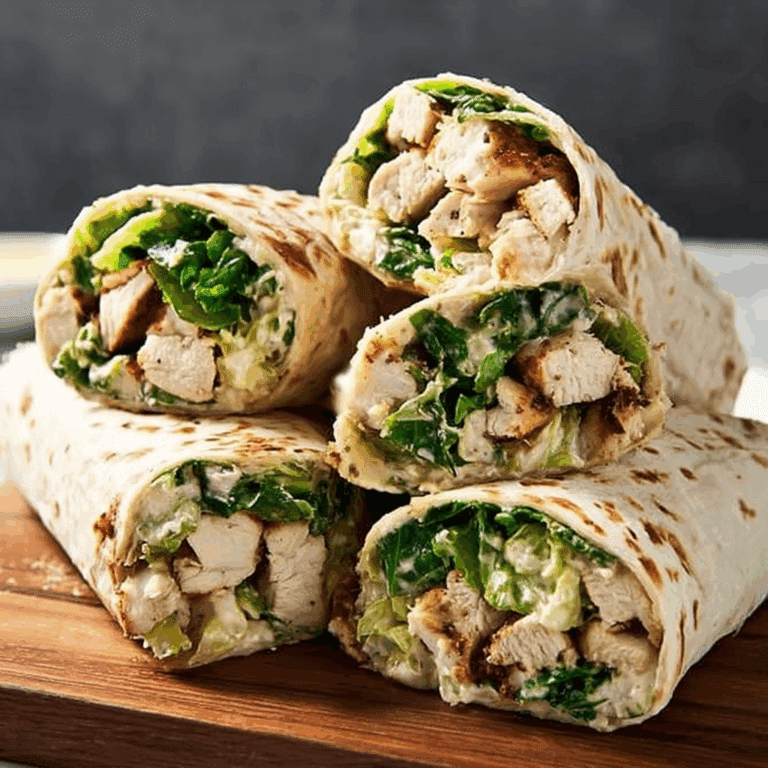 Slow-Cooked Chicken Caesar Wraps