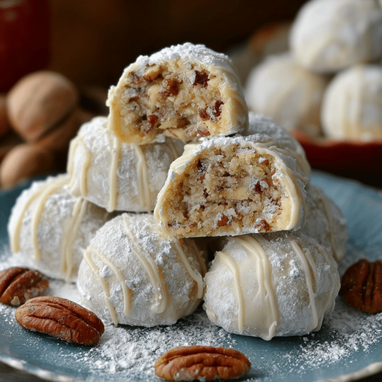 Buttery Pecan Snowball Cookies