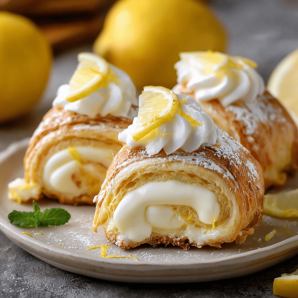 Lemon Cheesecake Rolls